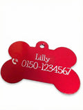 Personalisierte Hundemarke mit Lasergravur | Farbiger Adressanhänger robust & lesbar | Tiermarke mit Name Telefonnummer | Haustier Geschenk