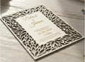 Holz Einladungskarten Hochzeit | Gelaserte Hochzeitseinladungen aus Echtholz | Rustikale Save the Date Karten personalisiert | Boho Wedding