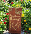 Personalisiertes Familienschild aus edlem Holz